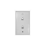 DUAL PHONE WALL PLATE-WHITE