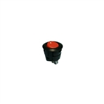 "Philmore 30-10058 Round Rocker Switch DPDT, 5A @125V, ON-ON Red"