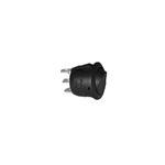 "Philmore 30-16062 Snap-In Round Rocker Switch SPST, (ON)-OFF Black"