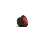 "Philmore 30-16182 Lighted SnapIn Rnd Rocker Switch SPST,ON-OFF AC Red"