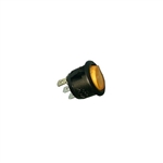 "Philmore 30-16183 Lighted Snap Round Rocker Switch SPST,ON-OFF Amber"