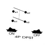 "Philmore 30-16608 Mini Rocker Switch, DPST 10A @125V/6A@250V, ON-OFF"