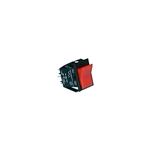 Philmore 30-656 Mini Rocker Switch DPDT 8A@125V/4A@250V ON-OFF-ON Red