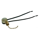 "Philmore 30-9157 Pull Chain Switch, SPST 6A @125V/3A@250V, ON-OFF"