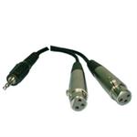 3.5mm STEREO/M-(2) XLR/F CABLE-6'