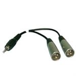 3.5mm STEREO/M-(2) XLR/M CABLE-6'