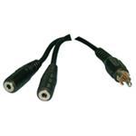 Philmore 44-272 Y Adapter RCA Male To Two 3.5mm Mono Female
