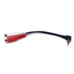 R/A 3.5mm Stereo/M (2) RCA/F-6"