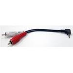R/A 2.5mm Stereo/M (2) RCA/M-6"