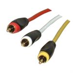 25 ft. Audio/Video Cable; 3 RCA M-M; UL/CL3 Rated