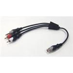 Philmore 44-343 Audio Adapter RCA Female To Two RCA Male-3.5mm ST Male