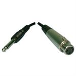 1/4" MONO/M-3 PIN XLR/F-10'