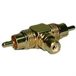 RCA ADAPTOR-2 MALE/FEMALE-GOLD