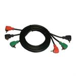 R/A COMPONENT VIDEO CABLE-3'-RoHS