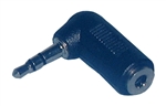 (3.5mm) 1/8" Stereo Jack to (3.5mm) 1/8" Stereo Plug 90&#x00b0; Adapter