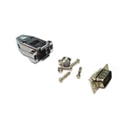 HD15 Male Connector Kit (Solder Type) Metalized Plastic Hood