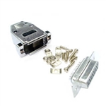 DB15 Female Connector Kit (Solder Type) Metalized Plastic Hood