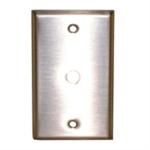 SS WALL PLATE-(1) .375" ROUND A/V HOLE