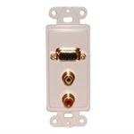 HDTV WALL PLATE HD-15+(2) RCA/WHITE