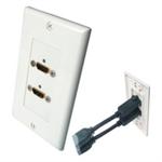 Designer Style Wall Plate Dual HDMI Jacks