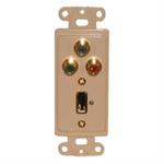 Designer Plate USB + Component Video; Solderless - Ivory
