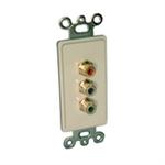 DESIGNER STYLE PLT (3)F/RCA CONVERTER/WH
