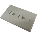 Dual Tel. Wall Plate w/ADSL Filter