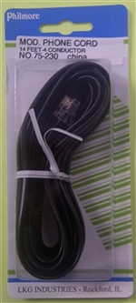 PHONE CORD-BLACK-14'