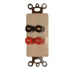 H.T. WALL PLATE-IVORY-QUAD BINDING POSTS