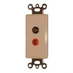 H.T. WALL PLATE-IVORY-DUAL BANANA POSTS
