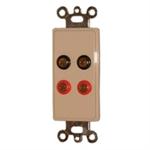 H.T. WALL PLATE-IVORY-QUAD BANANA POSTS