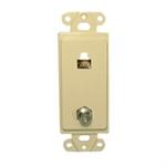 DECORA-DUAL F & 6P6C-IVORY