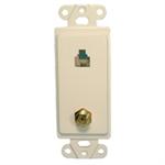 DECORA-DUAL F & 6P6C-WHITE
