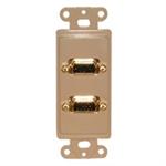 HDTV WALL PLATE (2) HD-15/IVORY