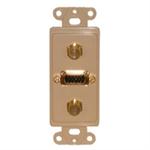 HDTV WALL PLATE HD-15+(2) 'F'/IVORY