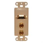 HDTV WALL PLATE HD-15+(2)BINDING POST-IV