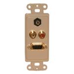 HDTV Plate HD15+(2) RCA Audio+3.5mm St.-Ivory