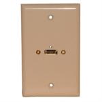 Std. Wall Plate HDMI; Solderless - Ivory