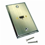 Std. Wall Plate HDMI; Solderless - Stainless Steel