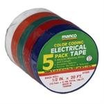 "Philmore: LT-07205-1/2' Electrical tape assortment, 5-colors, 20-feet each"