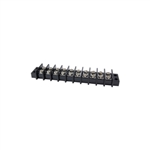 TERMINAL BLOCK BARRIER DUAL ROW 10 POLE 11.00MM PITCH 300V 25A PANEL MOUNT 22-12AWG WIRE RANGE