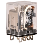 RELAY-24VDC 10AMP DPDT WITH PLUG-IN/SOLDER TERMINALS