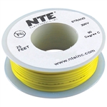 HOOK UP WIRE 300V STRANDED TYPE 24GAUGE YELLOW 25 FEET