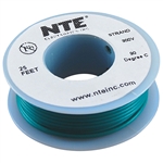 HOOK UP WIRE 300V STRANDED TYPE 24GAUGE GREEN 25 FEET