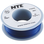 HOOK UP WIRE 300V STRANDED TYPE 24GAUGE BLUE 25 FEET