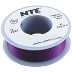 HOOK UP WIRE 300V STRANDED TYPE 24GAUGE VIOLET 25 FEET