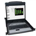TAA-Compliant NetDirector 8-Port 1U Rack-Mount Console KVM Switch w/19-in. LCD + 8 PS2/USB Combo Cables