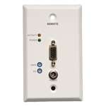 "VGA with Audio over Cat5/Cat6 Extender, Wallplate Receiver, 1920x1440 at 60Hz, Up to 1000-ft."