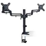 Dual Full-Motion Flex Arm Desk Clamp for 13" to 27" Flat-Screen Displays
