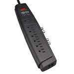 "7-Outlet Home/Business Theater Surge Protector, 6-ft. Cord, 2100 Joules, Tel/Modem/Coax Protection"